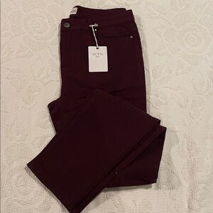 Ecru Rich Burgundy Pants